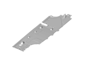 Moldura de bajos, centro izquierda. Porsche 971.2 Panamera LWB - 971825521A, 971825521D, 971825521G, 971825521K - 971 825 521 K